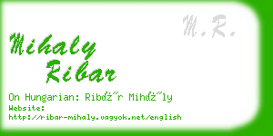 mihaly ribar business card